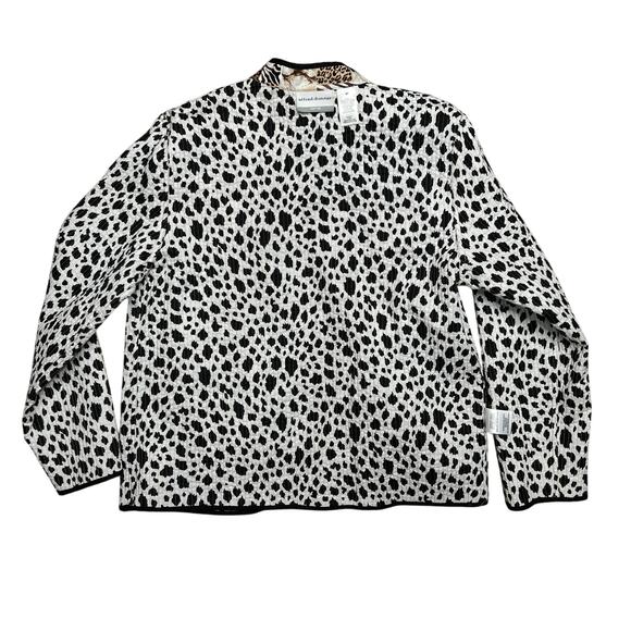 VTG Animal Print Reversible Quilted Jacket Size Small Lightweight Alfred Dunner - Picture 4 of 9